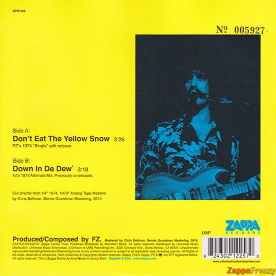 Don't Eat The Yellow Snow - Sleeve